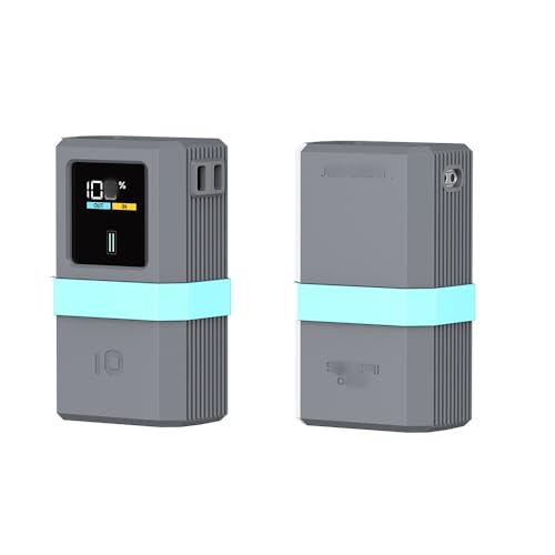 Silikon-Schutzhülle für CUKTECH No.10 mini Powerbank USB C Kabel Organizer Staubdichtes Schnellladegerät Anti-Verlust-SIM-Karten-Auswurfnadel Stoßfestes Aufbewahrungsetui (grau) von Tenlang