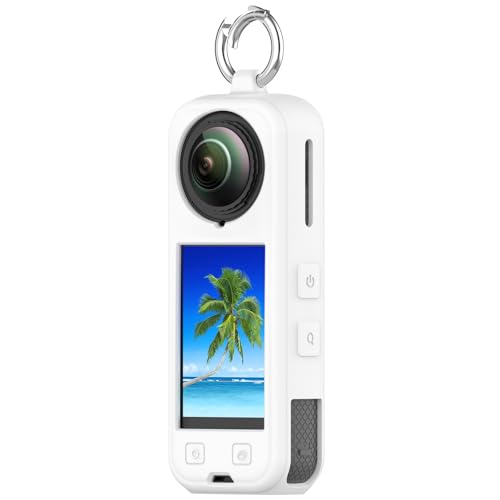 Silikon-Schutzhülle für Insta360 X5 Kamera Rundum stoßfest Aufbewahrungshülle Anti-Kratz-Abdeckung Gehäuse Skin-Hülsen Schutzvorrichtungen Schützender Rahmen (Weiß) von Tenlang