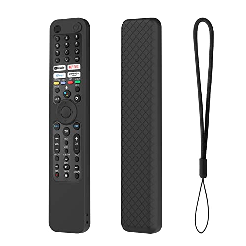 Silikon-Schutzhülle für TV-Fernbedienung für Sony RMF TX600 TX621 TX520,Smart Television Controller Schutzhülle Skin Holder Protector,mit Trageschlaufe (schwarz) von Tenlang