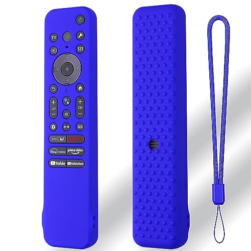 TV-Fernbedienungs-Schutzhülle aus Silikon für Sony RMF-TX810U/RMF-TX811U/RMF-TX910U,Smart Television Voice Controller Case Hülle Halterung Schutz,Stoßfest Anti-Rutsch (Blau) von Tenlang