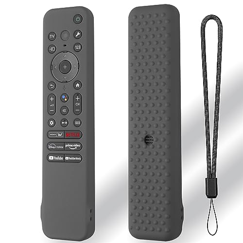 TV-Fernbedienungs-Schutzhülle aus Silikon für Sony RMF-TX810U/RMF-TX811U/RMF-TX910U,Smart Television Voice Controller Case Hülle Halterung Schutz,Stoßfest Anti-Rutsch (Dunkelgrau) von Tenlang