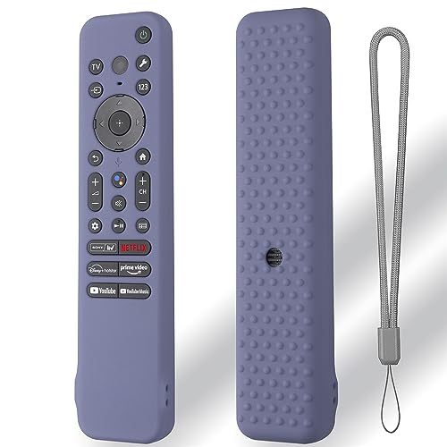 TV-Fernbedienungs-Schutzhülle aus Silikon für Sony RMF-TX810U/RMF-TX811U/RMF-TX910U,Smart Television Voice Controller Case Hülle Halterung Schutz,Stoßfest Anti-Rutsch (Lavendelgrau) von Tenlang