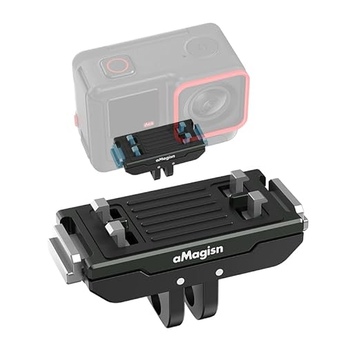 Tenlang Magnetische Schnellwechselhalterung für Insta360 X4/Ace/Ace Pro/X3/ONE X2/X/ONE RS/R, Action-Kamera Adapter Halterung Halterung Zubehör, mit 1/4/ 2-Backen-Anschluss von Tenlang