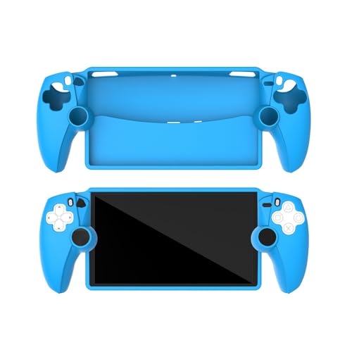 Tenlang Schutzhülle für Sony Playstation Portal, Silikonhülle für Gaming Handheld Controller, Konsole Soft Grip Skin Abdeckung Shell, stoßfest Anti-Scratch Anti-Staub (Blau) von Tenlang