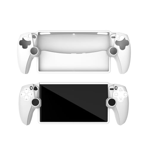 Tenlang Schutzhülle für Sony Playstation Portal, Silikonhülle für Gaming Handheld Controller, Konsole Soft Grip Skin Abdeckung Shell, stoßfest Anti-Scratch Anti-Staub (Weiß) von Tenlang