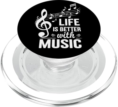 Das Leben ist besser mit Musik PopSockets PopGrip für MagSafe Das Leben ist besser mit Musik PopSockets PopGrip für MagSafe von Tennessee Merchant