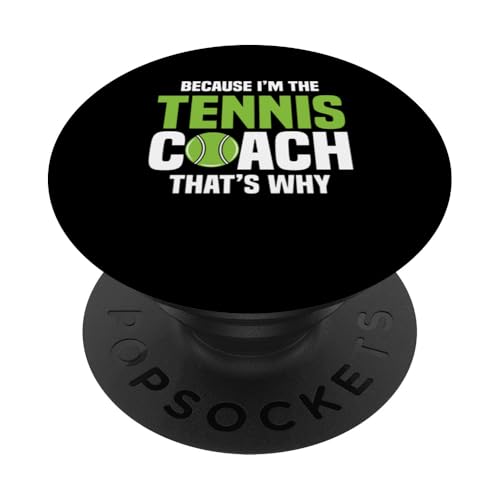 Tennis-Trainer PopSockets Klebender PopGrip von Tennis Coach Gifts for Men