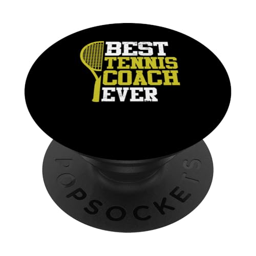 Tennis-Trainer PopSockets Klebender PopGrip von Tennis Coach Gifts for Men