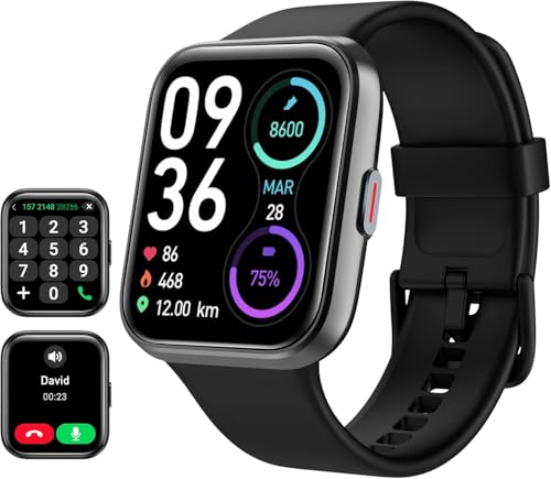 Tensky Smartwatch Herren Damen 1,8 Zoll Smart Watch mit Anrufannahme/Anrufen, integrierte Alexa, 110+ Sport, Schrittzähler, Schlafüberwachung SpO2 Herzfrequenz, wasserdicht IP68, für Android iOS Tensky Smartwatch Herren Damen 1,8 Zoll Smart Watch mit Anrufannahme/Anrufen, integrierte Alexa, 110+ Sport, Schrittzähler, Schlafüberwachung SpO2 Herzfrequenz, wasserdicht IP68, für Android iOS von Tensky