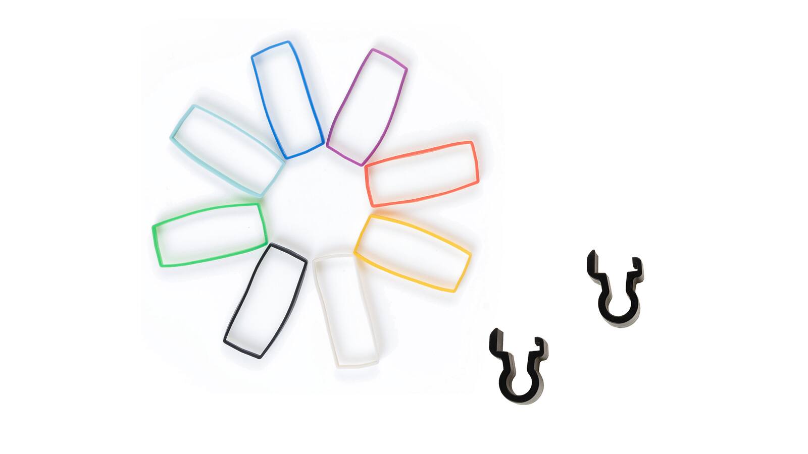 Tentacle SYNC E - Silikonbänder Regenbogen-Set und Klammern Tentacle SYNC E - Silikonbänder Regenbogen-Set und Klammern von Tentacle