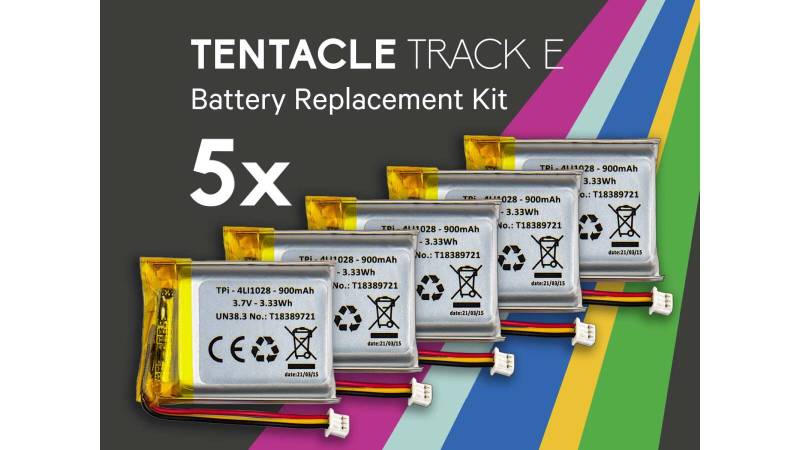 Tentacle TRACK E - Batterie-Austausch-Set - 5er Pack von Tentacle