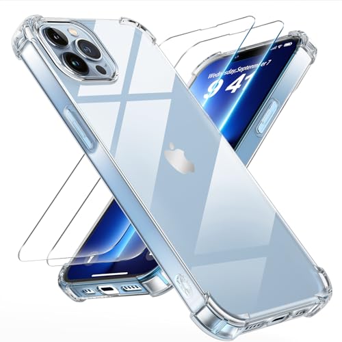 Tentoki 3 in 1 für panzerglas und hülle iPhone 13 Pro Max,[Nie Vergilbung] schutzfolie iPhone 13ProMax TPU handyhülle Schlanke Stoßfeste Anti Kratzt Transparent von Tentoki