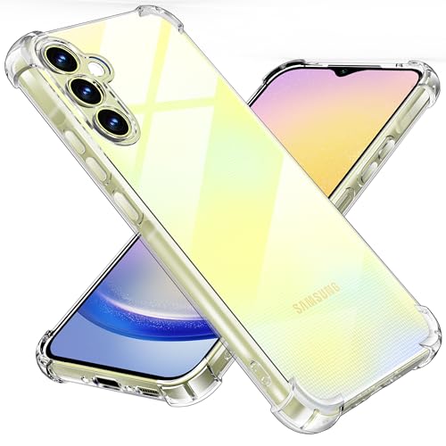 Tentoki hülle für Samsung Galaxy A25 5G,[Nie Vergilbung] hülle TPU handyhülle Schlanke Stoßfeste Anti Kratzt Transparent Case von Tentoki