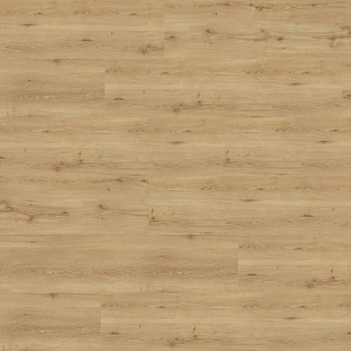 BODENTREND Vinyl Boden zum kleben 1 Paket (3,77 m²) 0,30 mm Nutzschicht 2 mm Stärke Holzoptik (Roble astig) Klebevinyl Klebefliesen Vinylfliesen zum Verkleben für Küche Bad Wohnzimmer Wasserfest von Tepcor
