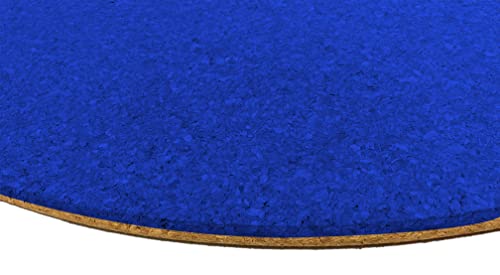 Pinnwand aus Kork RUND Ø 60cm | 10mm Stark | Hochwertige Korkplatte | Geeignet als Pinnwand, Modellbau oder als Bastel-Unterlage, in verschieden Farben erhältlich (Blau) von Tepcor