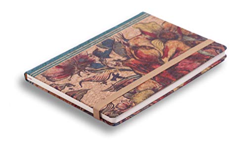 Tepcor Kork Notizbuch mit Gummiband - A5 Format Hardcover Notebook Tagebuch Reisetagebuch Business-Notizbuch (Blue) von Tepcor