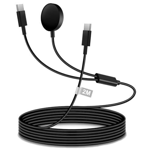 2 in 1 2M Watch Ladekabel für Samsung Galaxy Watch 7/Ultra/6/6 Classic/5/5 Pro/4/3/Active 2,Wireless Smartwatch Ladekabel Samsung Wat-ch Ladegerät mit USB C Lade kabel für Sam sung Galaxy S25 S24 S23 2 in 1 2M Watch Ladekabel für Samsung Galaxy Watch 7/Ultra/6/6 Classic/5/5 Pro/4/3/Active 2,Wireless Smartwatch Ladekabel Samsung Wat-ch Ladegerät mit USB C Lade kabel für Sam sung Galaxy S25 S24 S23 von Tepow