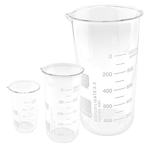 Teqler Becherglas hohe Form 250 ml, 1 Stück (1er Pack) von Teqler