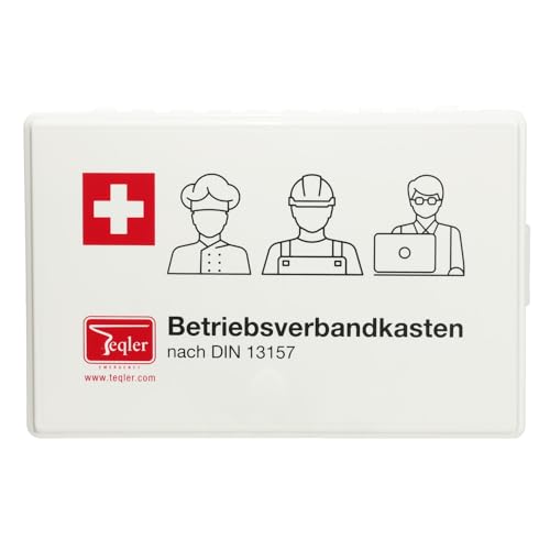 Teqler Betriebs-Verbandkasten nach DIN 13157 weiß von Teqler