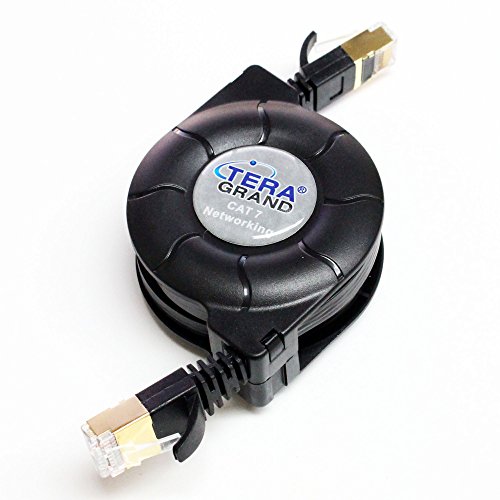 Tera Grand - Premium Cat-7 10 Gigabit Ethernet einziehbares Kabel für Modem-Router LAN Netzwerk Playstation Xbox, 1,5 m von Tera Grand