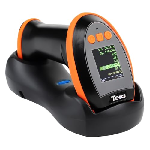 Tera 1D 2D QR Barcode-Scanner mit digitalem Einstellungsbildschirm & Tastenfeld Schnellscan funktioniert mit Bluetooth 2.4G Drahtlos & USB-Kabelverbindung deutsche Anleitung HW0009 von Tera