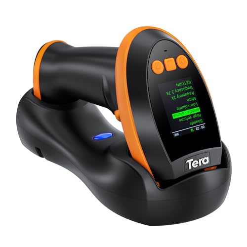 Tera 1D 2D QR Barcode-Scanner mit digitalem Einstellungsbildschirm & Tastenfeld Schnellscan funktioniert mit Bluetooth 2.4G Drahtlos & USB-Kabelverbindung deutsche Anleitung HW0009 von Tera