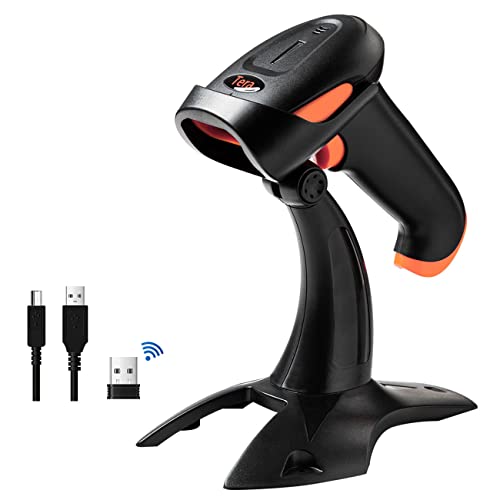 Tera Barcode-Scanner 1D 2D QR 3 in 1 Wireless 2.4 GHz/Bluetooth/USB Wired Barcode-Lesegerät mit Ständer/Halterung, HW0001 Tera Barcode-Scanner 1D 2D QR 3 in 1 Wireless 2.4 GHz/Bluetooth/USB Wired Barcode-Lesegerät mit Ständer/Halterung, HW0001 von Tera