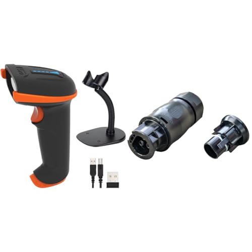 Tera Barcode Scanner 1D 2D QR Wireless Kabellos 2,4 GHz + Wired USB 2,0 Kabelgebunden Handscanner & Yubaoly Betteri BC01 Netzanschluss Buchse Netz Stecker mit Endkappe im Set IP67 3-polig-524-DE2 Tera Barcode Scanner 1D 2D QR Wireless Kabellos 2,4 GHz + Wired USB 2,0 Kabelgebunden Handscanner & Yubaoly Betteri BC01 Netzanschluss Buchse Netz Stecker mit Endkappe im Set IP67 3-polig-524-DE2 von Tera
