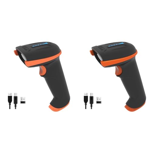 Tera Barcode Scanner 1D 2D QR Wireless Kabellos 2,4 GHz + Wired USB 2,0 & Kabelloser Handheld-Barcode-Scanner 1D Laser Wireless und USB-Wired mit Akkustandsanzeige von Tera