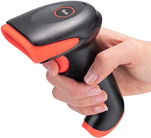 Tera Barcode Scanner 2D 1D 3in1 Barcodescanner Wireless Kabellos 2.4 GHz/Bluetooth/USB Kabel Barcodelesegerät, HW0002-O von Tera