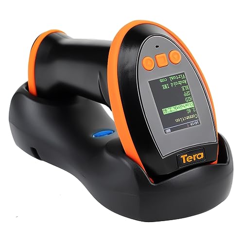 Tera Barcode-Scanner mit digitalem Einstellungsbildschirm und Tastatur, Pro-Version, extra schnelle Scangeschwindigkeit, funktioniert mit Bluetooth 2,4 G Wireless & USB Wired 1D 2D QR Handheld Image von Tera