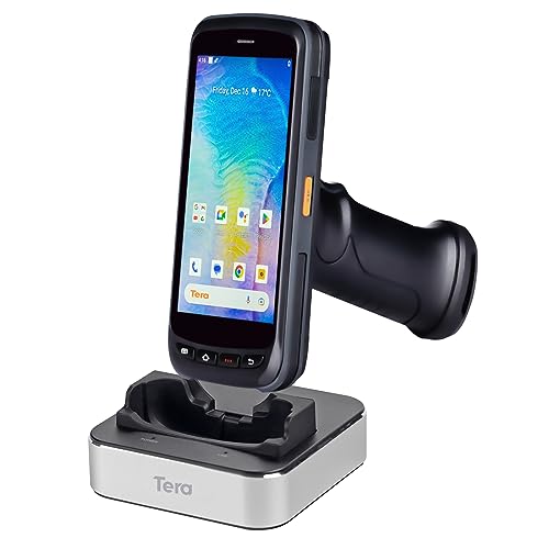 Tera Pro 2023 𝗡𝗲𝘂𝗲𝘀𝘁𝗲 Android Barcode Scanner PDA Android 11 mit Ladestation Pistolengriff 8000 mAh Batterie BT5.0 PDA Barcode Scanner POS Terminal Mobiler Computer Handheld Barcode Reader P172 von Tera