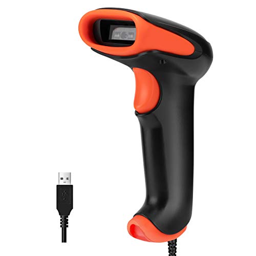 Tera Pro Barcode-Scanner mit USB-Kabel, Handheld-CD-Barcode-Lesegerät, 1D-Linear-Barcode-Scanner, superschnelles Scannen für Bildschirm, digitales Laptop, Smartphone, Barcode-Plug-and-Play, 2500 C von Tera