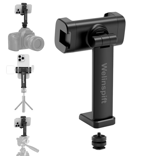 360 ° Drehbarer Handy-Stativ-Adapter mit doppelter Federverriegelungsklemme, Blitzschuh und 6,35 mm Schraube, Leichter Universal-Handyhalter-Clip für iPhone, Samsung, Stative – 180 ° Neigbar 360 ° Drehbarer Handy-Stativ-Adapter mit doppelter Federverriegelungsklemme, Blitzschuh und 6,35 mm Schraube, Leichter Universal-Handyhalter-Clip für iPhone, Samsung, Stative – 180 ° Neigbar von TerchPilet