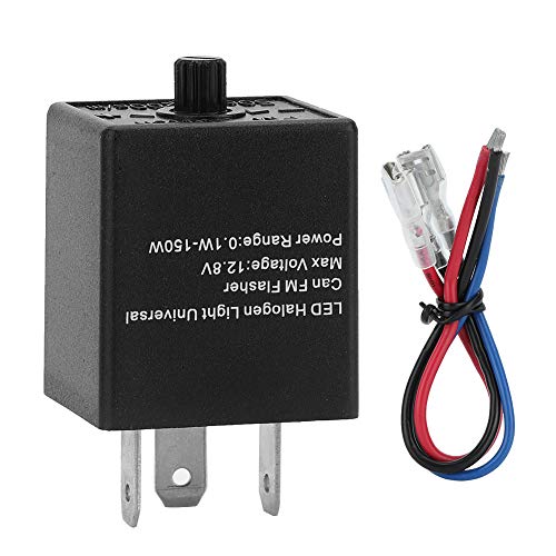 12V 24V 3-PIN Einstellbarer elektronischer LED-Blinkrelais Fix für Blinkerlicht Hyper Hyper Blinker Flash Gefahr Warnhinweis Hyper Flash Für Automobile von Terisass