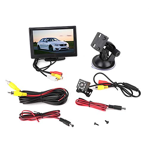 Auto Monitor TFT LCD 2CH Videoeingang Rückfahrkamera mit 8LEDs Nachtsicht wasserdichte Kamera 5 Zoll von Terisass