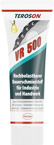 TEROSON VR 500, mineralölbasierter Schmierstoff gegen Quietschen von Bremsen, vielseitig einsetzbare Montagepaste, Bremsenpaste mit hoher Auswaschbeständigkeit, 1x75ml von Teroson