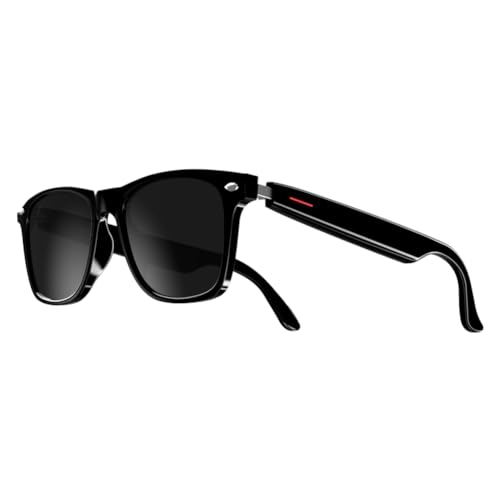 Terphadp E13 Smart Glasses Drahtlose Bluetooth 5.0-Brille mit KopfhöRern Freisprechen Musik Fotografieren,Schwarz C von Terphadp