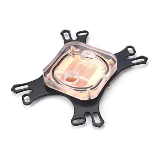 Terphadp Universeller WasserküHlblock-KupferküHler für LGA 775/1150/1155/1156/1366 AM3 AM2 Kupfer-CPU-KüHler von Terphadp