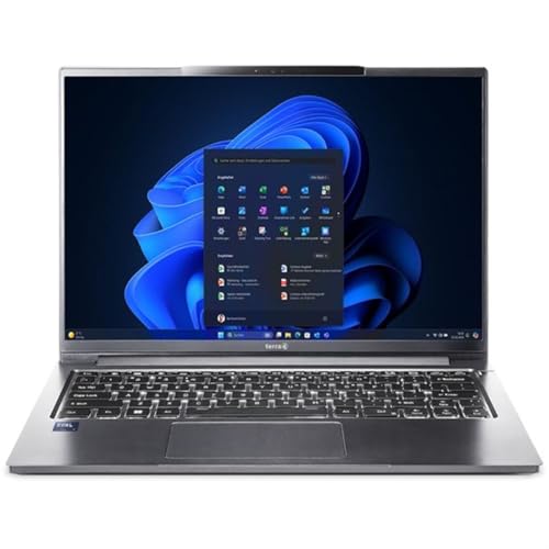 Terra 1471 Ultra Notebook 14" - Core Ultra 7 Prozessor 155U, Windows 11 Pro,16 GB RAM Mobile mit hochwertigem Magnesium Gehäuse Business-Laptop von Terra