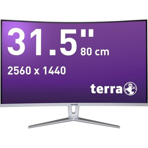 Terra 3280W Gaming Silver White Curved HDMI DP gebogener Monitor weiß 31.5 Zoll Bildschirmdiagonale 32" WQHD 2560 x 1440 Auflösung LCD/LED von Terra
