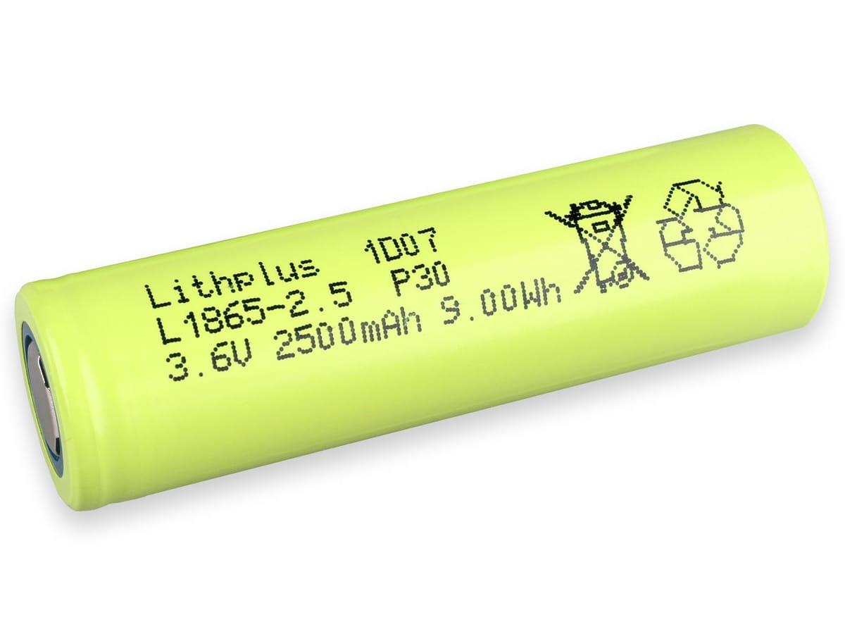 TERRAE Li-Ion-Akku INR18650-25P, 3,6V/2500mAh von TerraE