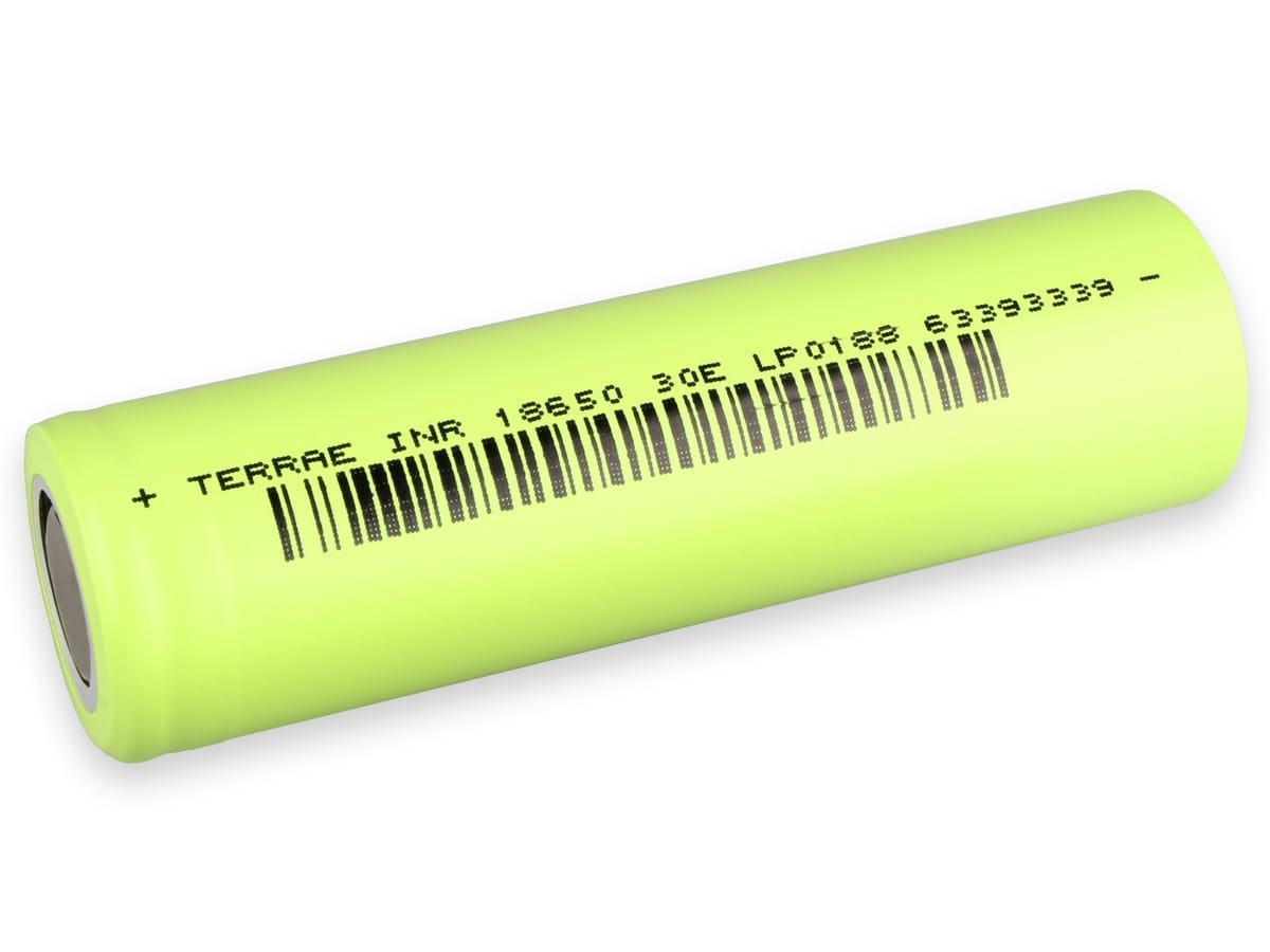 TERRAE Li-Ion-Akku INR18650-30E, 3,7V/3000mAh TERRAE Li-Ion-Akku INR18650-30E, 3,7V/3000mAh von TerraE