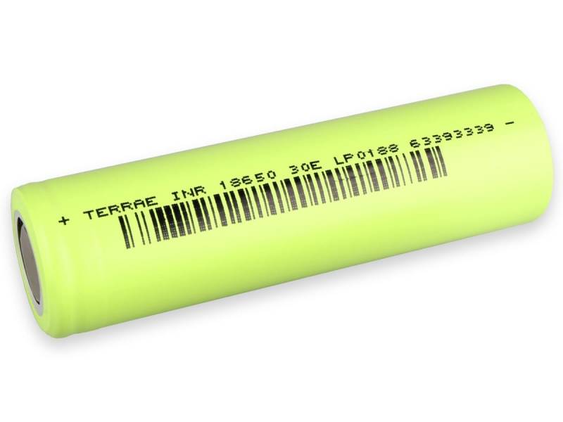 TERRAE Li-Ion-Akku INR18650-30E, 3,7V/3000mAh von TerraE