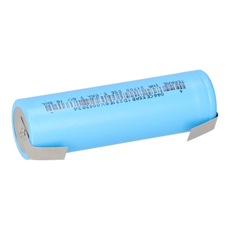 TerraE INR21700 55E2 5,5Ah 3,6V 19,8Wh LiNiCoAIO2-Zelle U-Lötfahne TerraE INR21700 55E2 5,5Ah 3,6V 19,8Wh LiNiCoAIO2-Zelle U-Lötfahne von TerraE