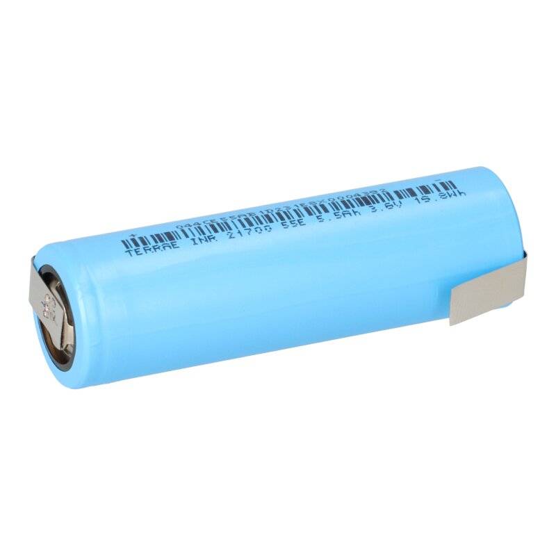 TerraE INR21700 55E2 5,5Ah 3,6V 19,8Wh LiNiCoAIO2-Zelle Z-Lötfahne von TerraE