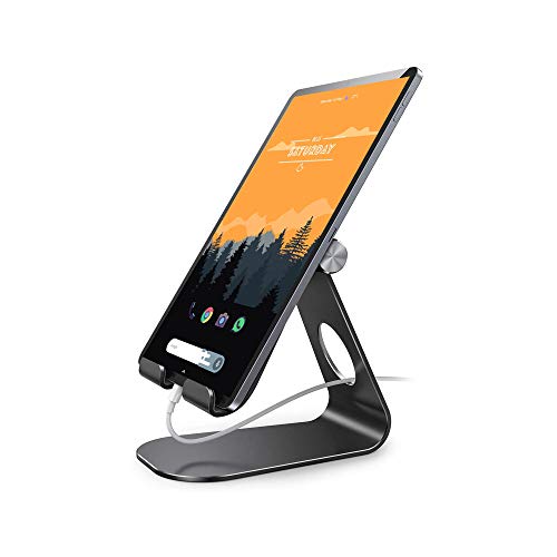 TERRATEC iTab M Schwarz, Smartphone & Tablet Multiwinkel-Ständer aus Aluminium, Für iPhone, iPad, Samsung Galaxy, Google Nexus und weitere, einstellbarer Betrachtungswinkel von TerraTec