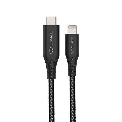 TerraTec Charge CL2 USB C auf Lightning Kabel 2 Meter Made for iPhone,Type C Lightning USB Type-C auf Lightning Datenkabel für iPhone 12 pro max/mini/11 Pro Max/11 Pro/11/XS MAX/XS/XR/X/8 Plus/8/SE von TerraTec