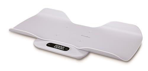 TERRAILLON - Baby Fit – Elektronische Babywaage 2-in-1, abnehmbare Babywanne, Gewichtsvergleichsfunktion, Kinderverriegelung, Skala 5-10-15 g, Kapazität 180 kg, Hülle inklusive, Weiß von Terraillon