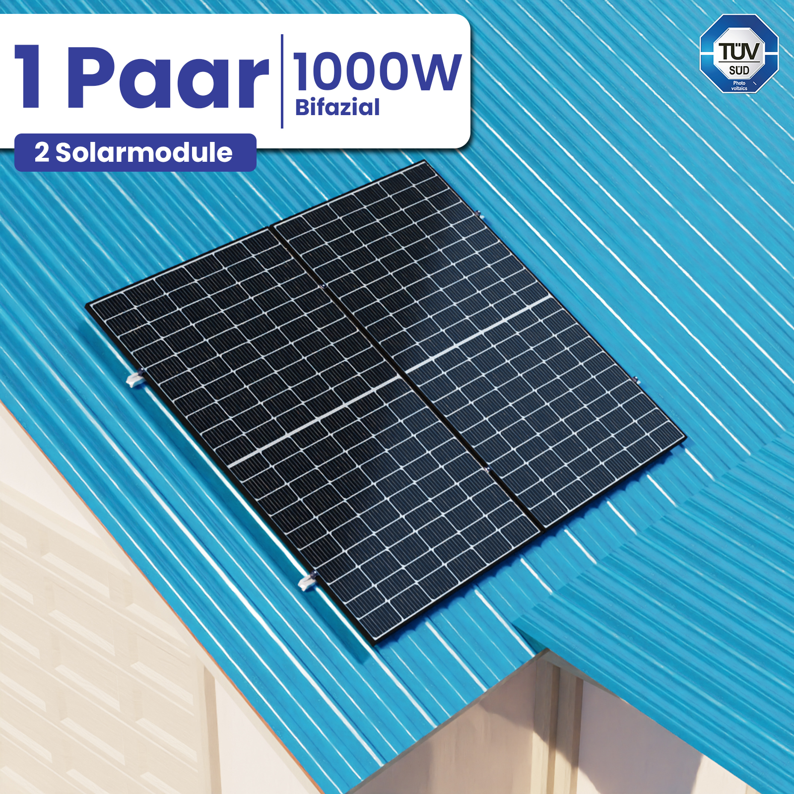1000W/800W Bifazial Balkonkraftwerk Photovoltaik Komplettanlage Hoymiles HMS-800W-2T WIFI Wechselrichter 800W Stockshrauben PV Montage 1000W/800W Bifazial Balkonkraftwerk Photovoltaik Komplettanlage Hoymiles HMS-800W-2T WIFI Wechselrichter 800W Stockshrauben PV Montage von Terralumen GmbH